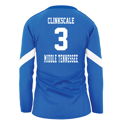 MTSU - NCAA Women's Volleyball : Gabrielle Clinkscale - Blue Volleyball Jersey-1