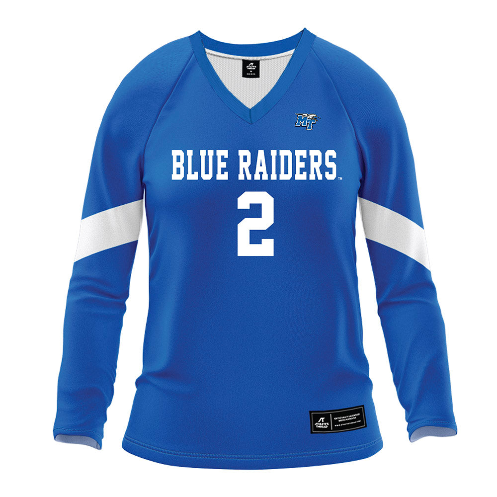 MTSU - NCAA Women's Volleyball : Raegan Durbin - Blue Volleyball Jersey-0