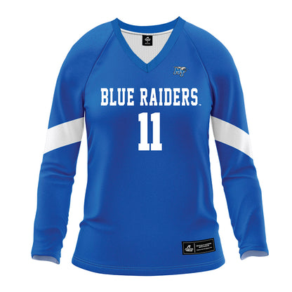 MTSU - NCAA Women's Volleyball : Khalia-Leigh James - Blue Volleyball Jersey-0
