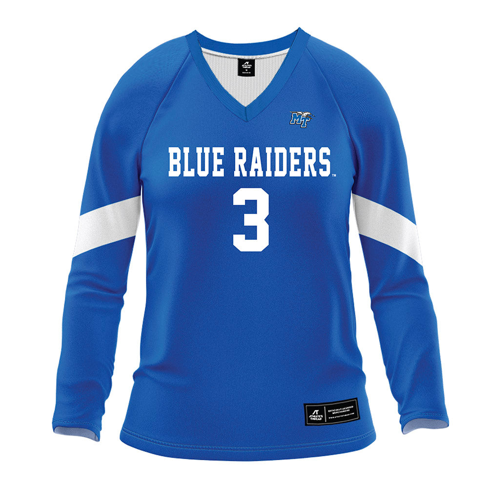 MTSU - NCAA Women's Volleyball : Gabrielle Clinkscale - Blue Volleyball Jersey-0