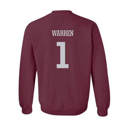 Mississippi State - NCAA Men's Basketball : Dellquan Warren - Sports Shersey Crewneck Sweatshirt-1