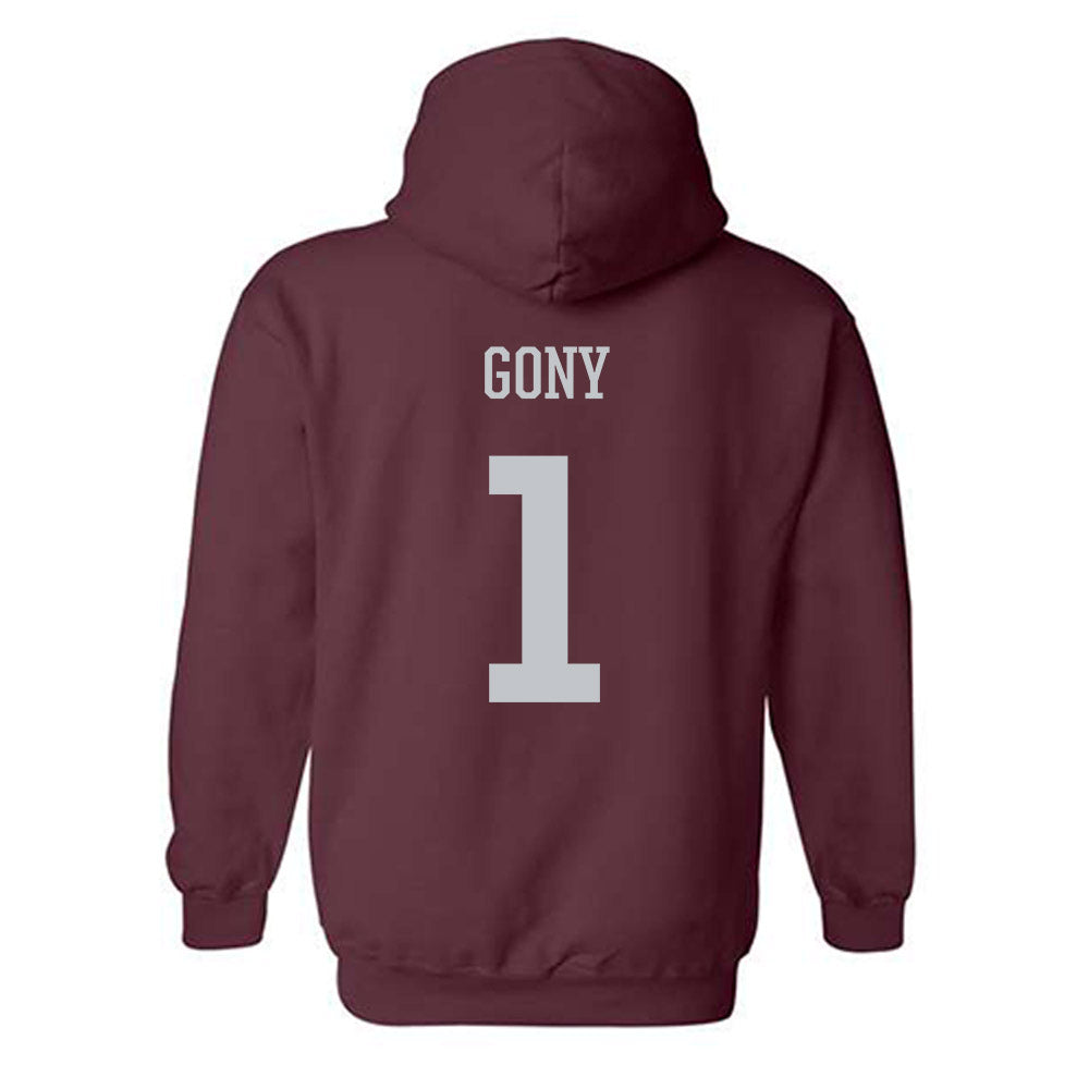 Mississippi State - NCAA Women's Basketball : Nyayongah Gony - Sports Shersey Hooded Sweatshirt-1