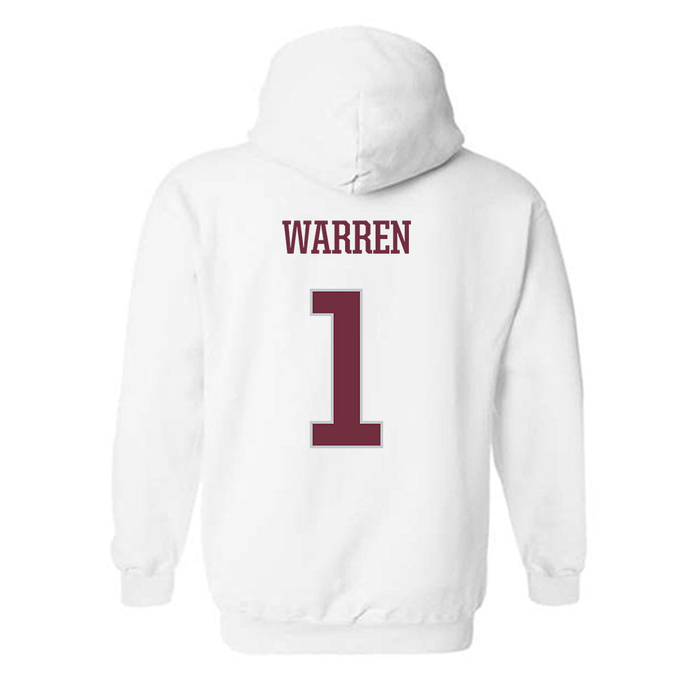 Mississippi State - NCAA Men's Basketball : Dellquan Warren - Sports Shersey Hooded Sweatshirt-1