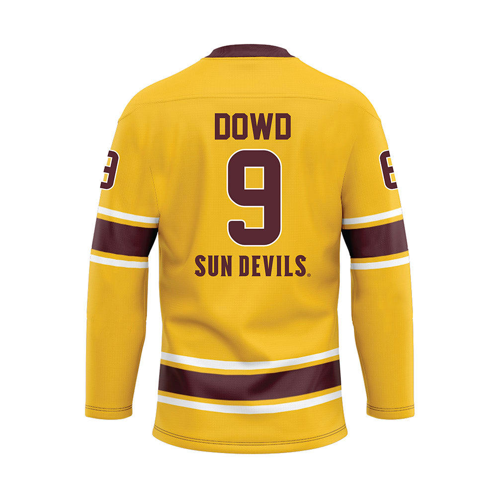 Arizona State - NCAA Men's Ice Hockey : Anthony Dowd - Gold Hockey Jersey-1