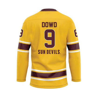 Arizona State - NCAA Men's Ice Hockey : Anthony Dowd - Gold Hockey Jersey-1
