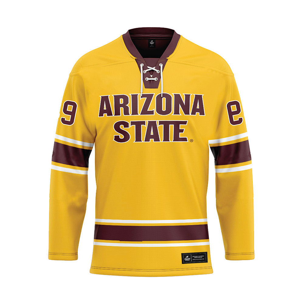 Arizona State - NCAA Men's Ice Hockey : Braxton Whitehead - Gold Hockey Jersey-0