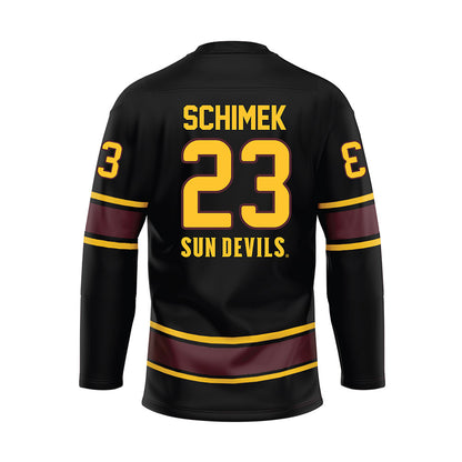 Arizona State - NCAA Men's Ice Hockey : Bennett Schimek - Black Hockey Jersey