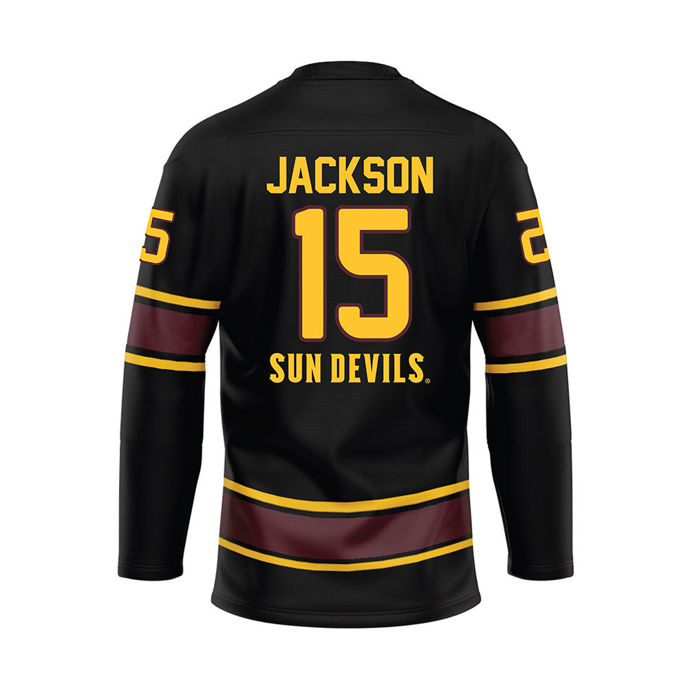 Arizona State - NCAA Men's Ice Hockey : Dylan Jackson - Navy Hockey Jersey