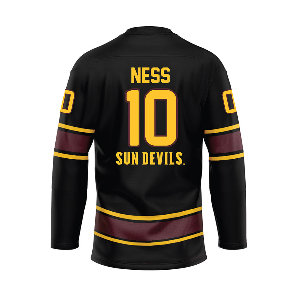 Arizona State - NCAA Men's Ice Hockey : Tucker Ness - Navy Hockey Jersey