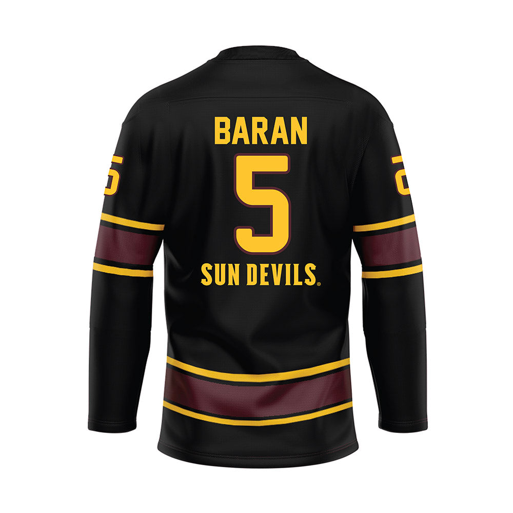 Arizona State - NCAA Men's Ice Hockey : Richard Baran - Navy Hockey Jersey-1
