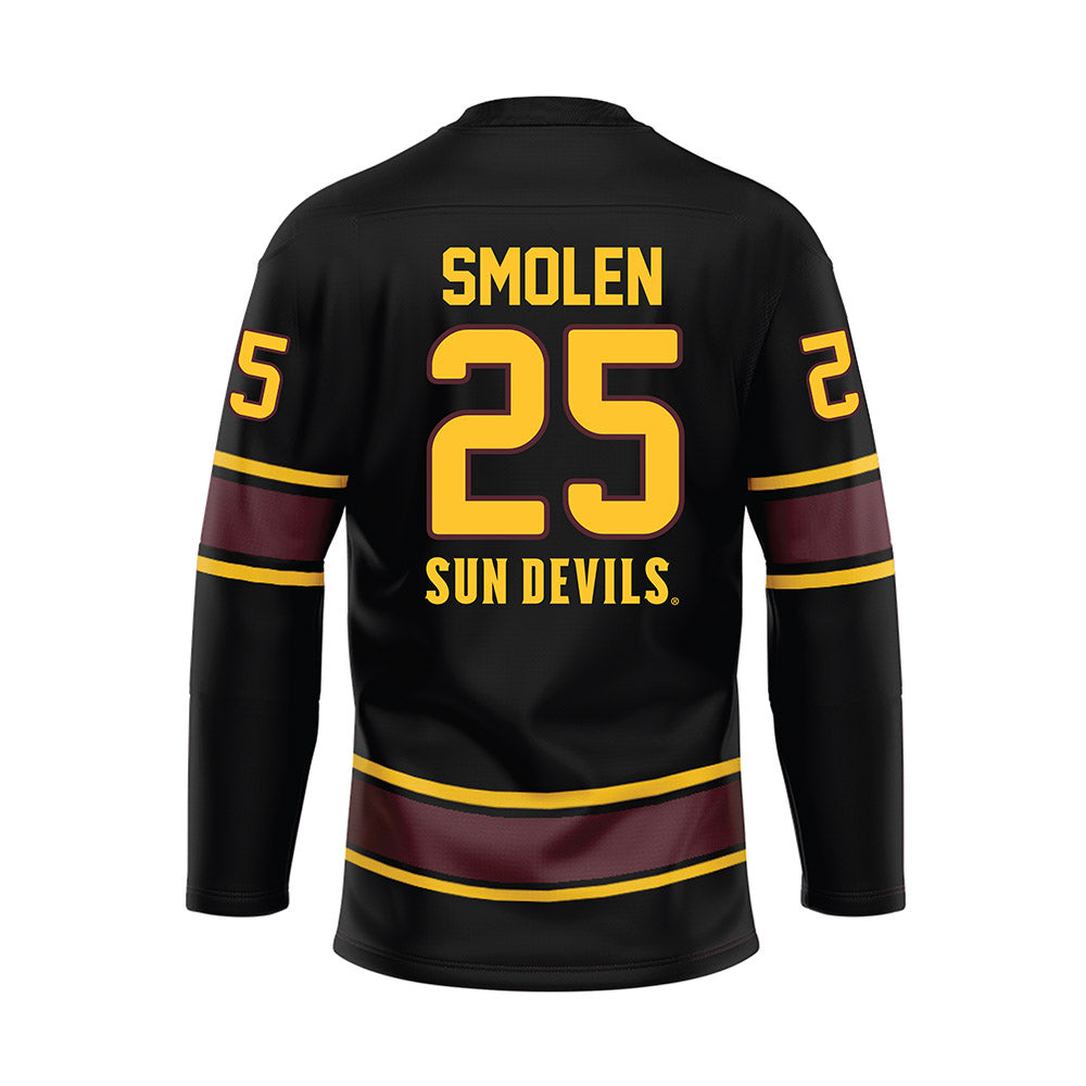 Arizona State - NCAA Men's Ice Hockey : Kyle Smolen - Black Hockey Jersey