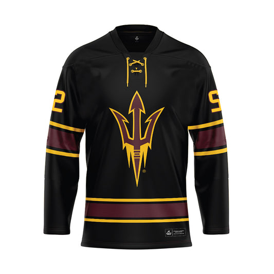 Arizona State - NCAA Men's Ice Hockey : Cullen Potter - Navy Hockey Jersey-0