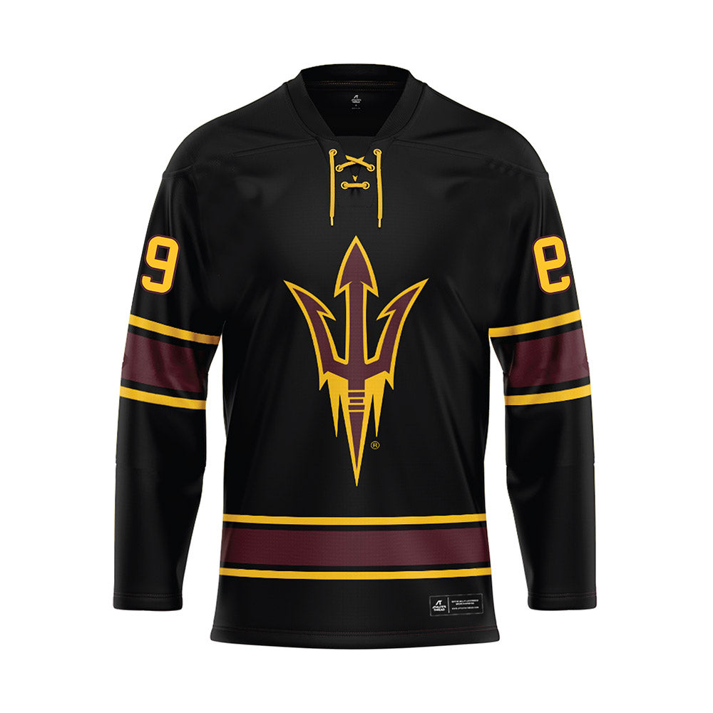 Arizona State - NCAA Men's Ice Hockey : Tony Achille - Black Hockey Jersey