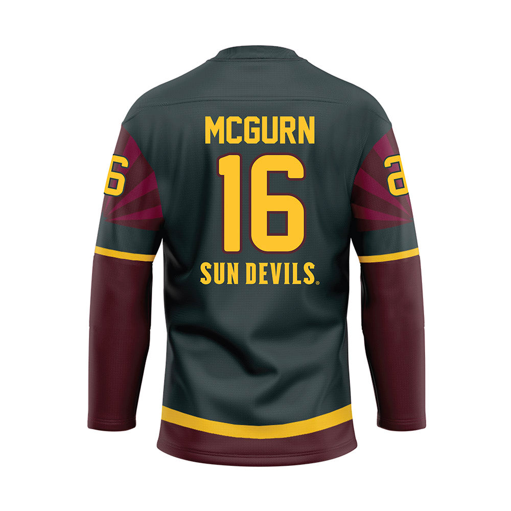 Arizona State - NCAA Men's Ice Hockey : Sean McGurn - Maroon Hockey Jersey-1