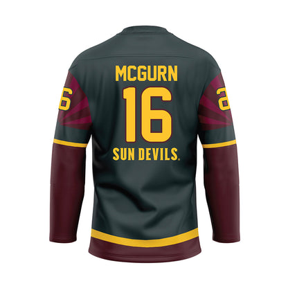 Arizona State - NCAA Men's Ice Hockey : Sean McGurn - Maroon Hockey Jersey-1