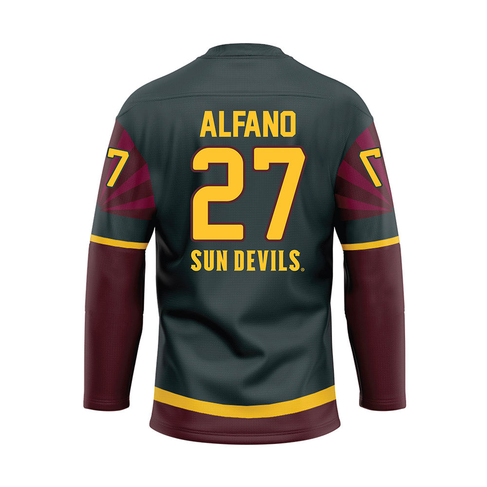 Arizona State - NCAA Men's Ice Hockey : Sam Alfano - Maroon Hockey Jersey-1