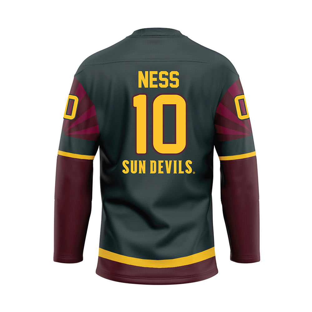 Arizona State - NCAA Men's Ice Hockey : Tucker Ness - Maroon Hockey Jersey