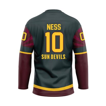 Arizona State - NCAA Men's Ice Hockey : Tucker Ness - Maroon Hockey Jersey