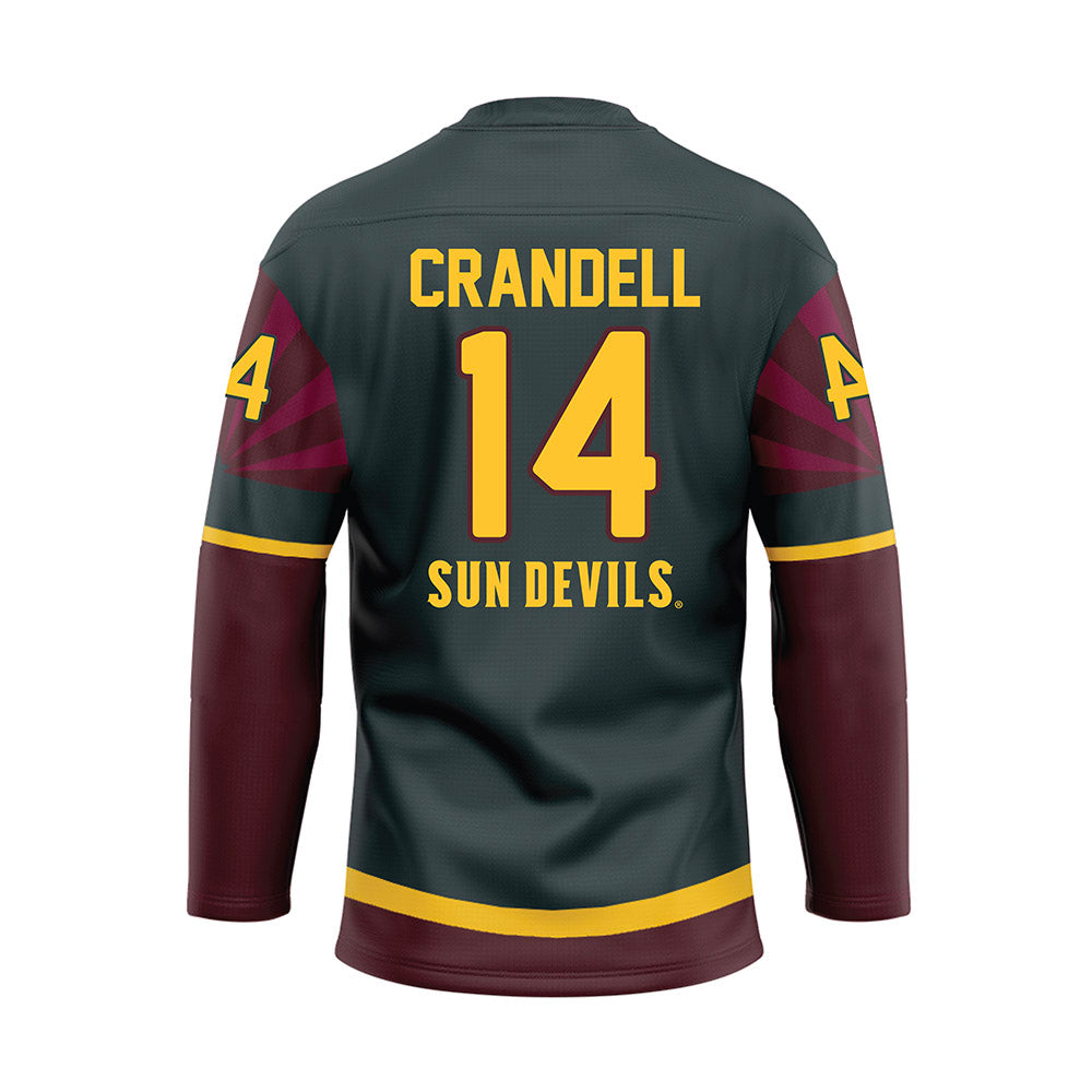 Arizona State - NCAA Men's Ice Hockey : Carmelo Crandell - Maroon Hockey Jersey-1
