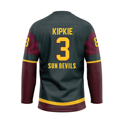 Arizona State - NCAA Men's Ice Hockey : Justin Kipkie - Maroon Hockey Jersey-1