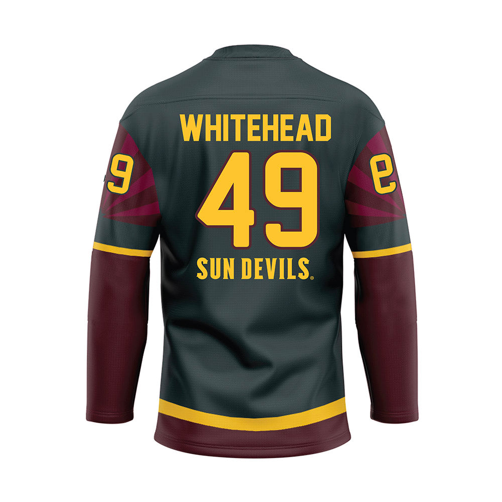 Arizona State - NCAA Men's Ice Hockey : Braxton Whitehead - Maroon Hockey Jersey-1