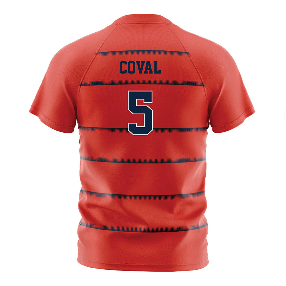 Syracuse - NCAA Women's Soccer : Julia Coval - Red Soccer Jersey-1