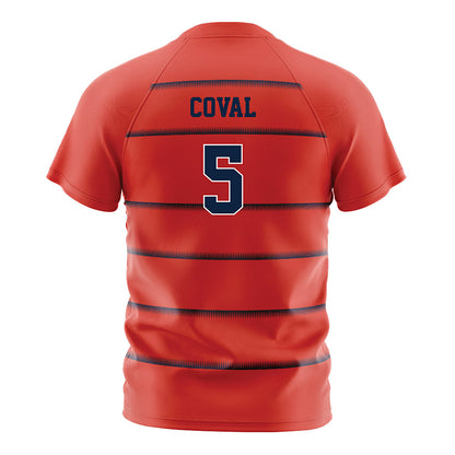 Syracuse - NCAA Women's Soccer : Julia Coval - Red Soccer Jersey-1