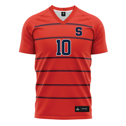 Syracuse - NCAA Women's Soccer : gabrielle Wisbeck - Red Soccer Jersey-0