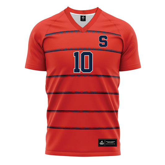 Syracuse - NCAA Women's Soccer : gabrielle Wisbeck - Red Soccer Jersey-0