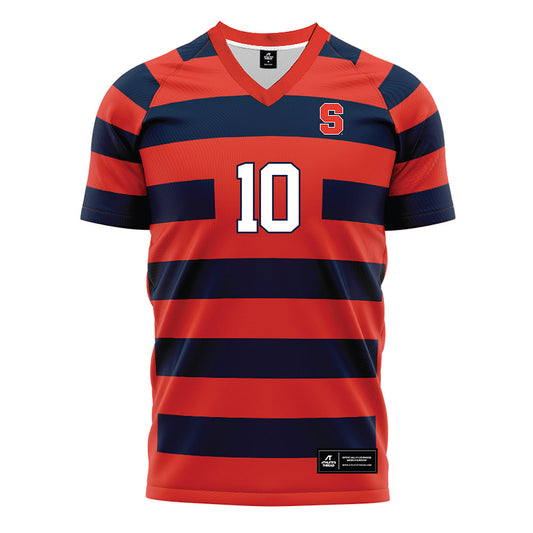 Syracuse - NCAA Women's Soccer : gabrielle Wisbeck - Striped Soccer Jersey-0