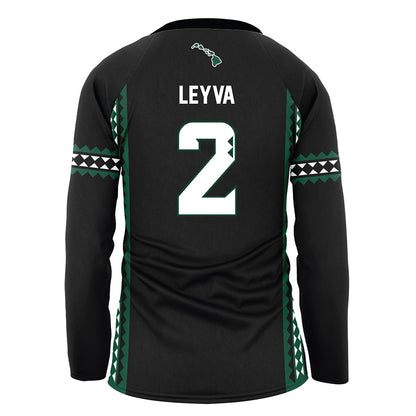 Hawaii - NCAA Women's Volleyball : Victoria Leyva - Black Volleyball Jersey