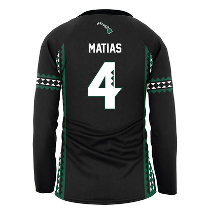 Hawaii - NCAA Women's Volleyball : Jackie Matias - Black Volleyball Jersey