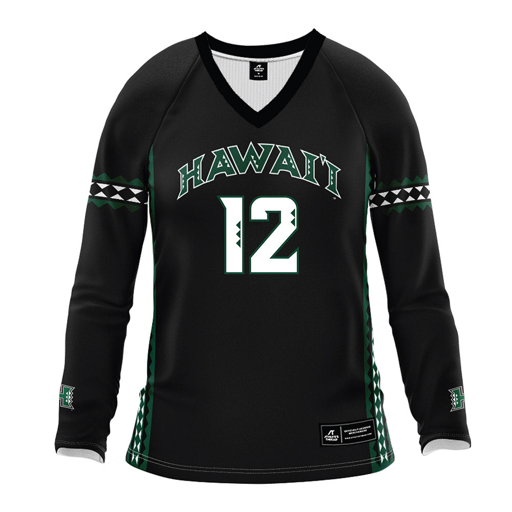 Hawaii - NCAA Women's Volleyball : Miliana Sylvester - Black Volleyball Jersey-0