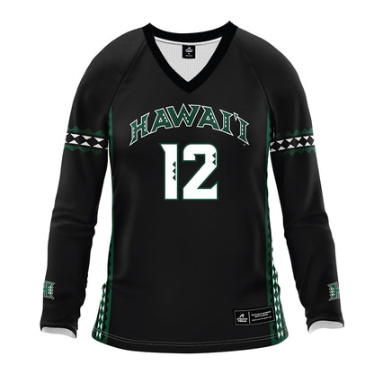 Hawaii - NCAA Women's Volleyball : Miliana Sylvester - Black Volleyball Jersey-0