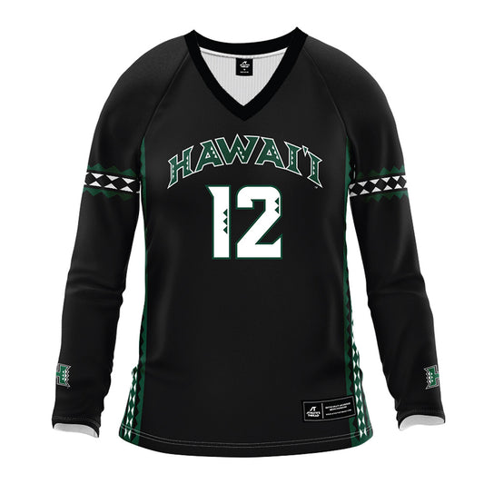 Hawaii - NCAA Women's Volleyball : Miliana Sylvester - Black Volleyball Jersey-0