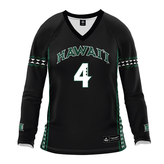 Hawaii - NCAA Women's Volleyball : Jackie Matias - Black Volleyball Jersey-0