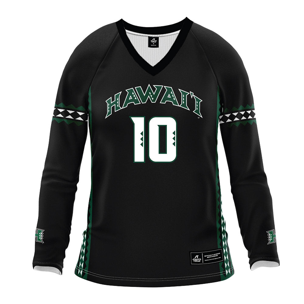 Hawaii - NCAA Women's Volleyball : Katherine Lang - Black Volleyball Jersey-0