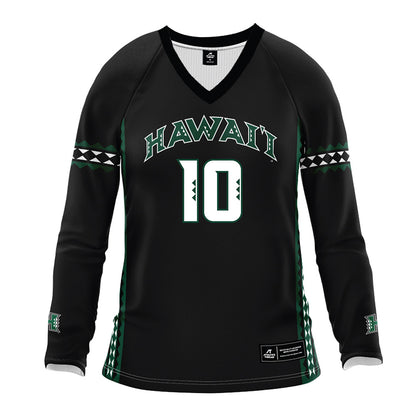 Hawaii - NCAA Women's Volleyball : Katherine Lang - Black Volleyball Jersey-0