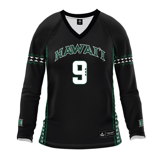 Hawaii - NCAA Women's Volleyball : Tali Hakas - Black Volleyball Jersey-0