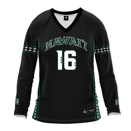 Hawaii - NCAA Women's Volleyball : Tayli Ikenaga - Black Volleyball Jersey-0