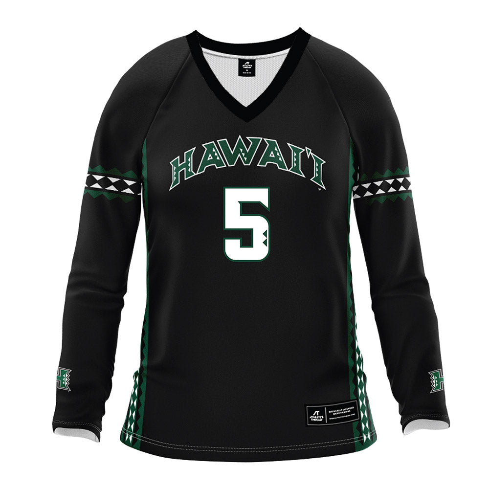 Hawaii - NCAA Women's Volleyball : Jacyn Bamis - Black Volleyball Jersey-0