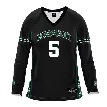 Hawaii - NCAA Women's Volleyball : Jacyn Bamis - Black Volleyball Jersey-0