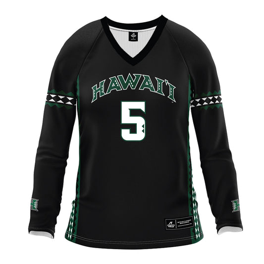 Hawaii - NCAA Women's Volleyball : Jacyn Bamis - Black Volleyball Jersey-0