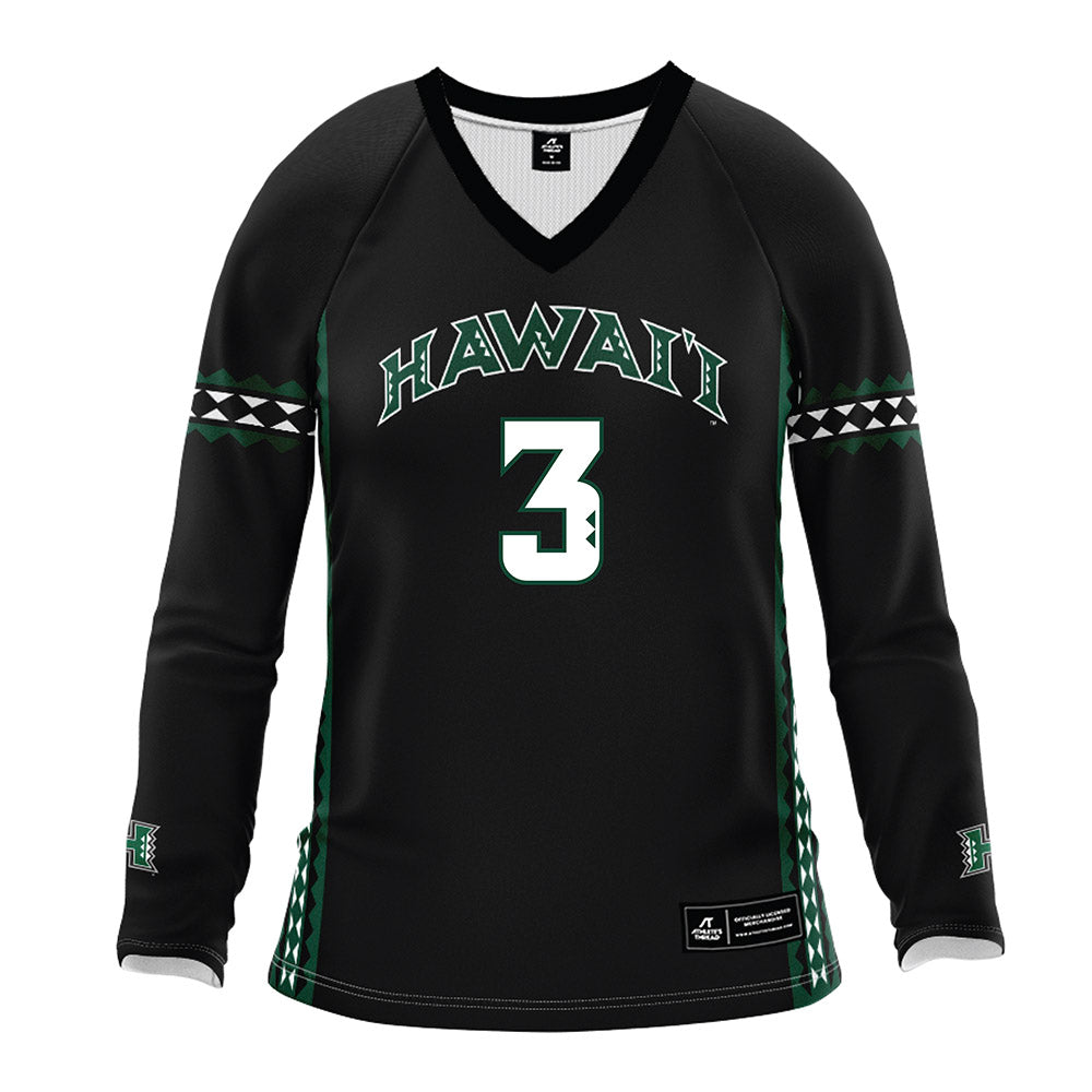 Hawaii - NCAA Women's Volleyball : Adrianna Arquette - Black Volleyball Jersey-0