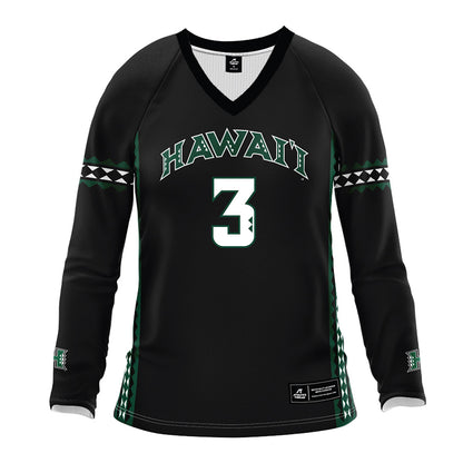 Hawaii - NCAA Women's Volleyball : Adrianna Arquette - Black Volleyball Jersey-0