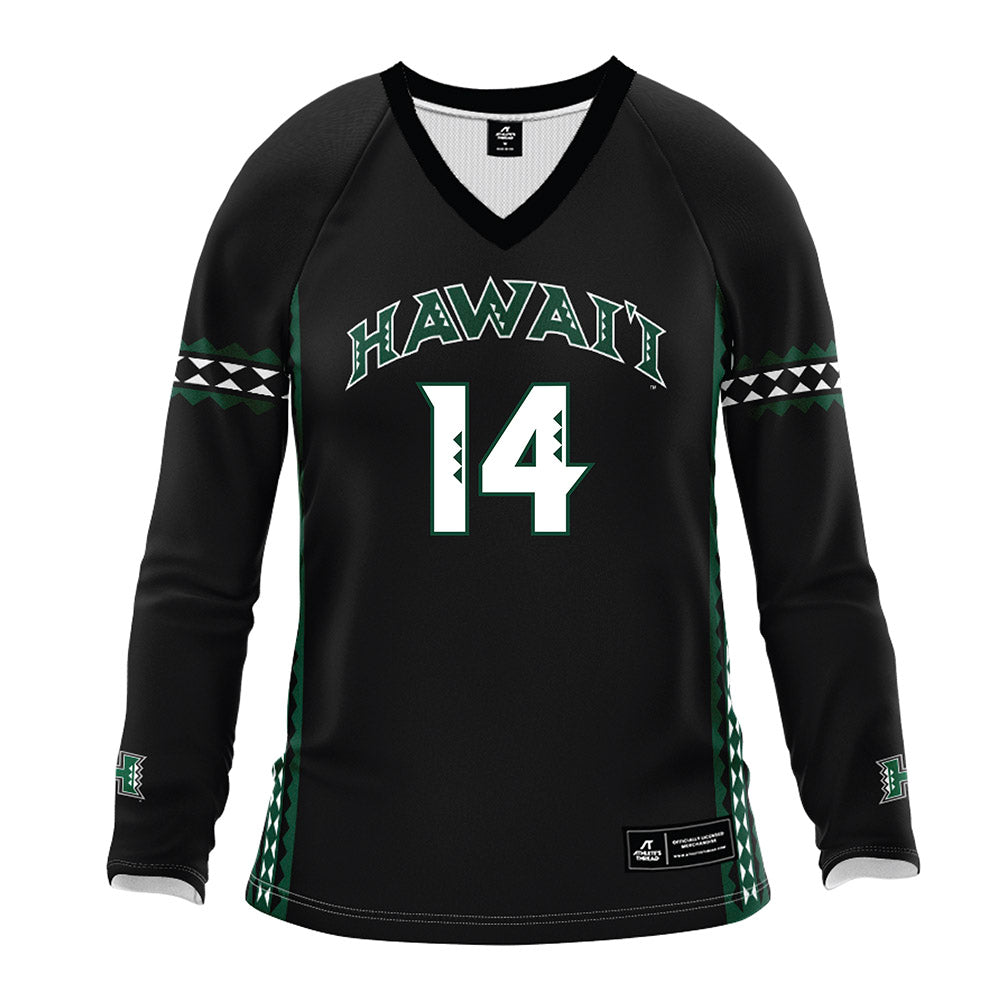 Hawaii - NCAA Women's Volleyball : Tyla Reese Mane - Black Volleyball Jersey-0