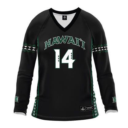 Hawaii - NCAA Women's Volleyball : Tyla Reese Mane - Black Volleyball Jersey-0