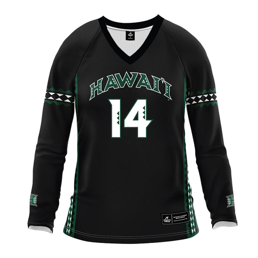 Hawaii - NCAA Women's Volleyball : Tyla Reese Mane - Black Volleyball Jersey-0