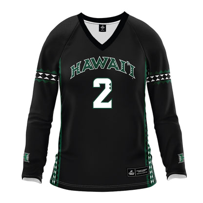 Hawaii - NCAA Women's Volleyball : Victoria Leyva - Black Volleyball Jersey