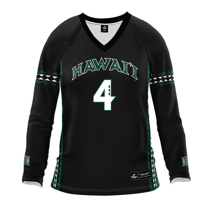 Hawaii - NCAA Women's Volleyball : Jackie Matias - Black Volleyball Jersey